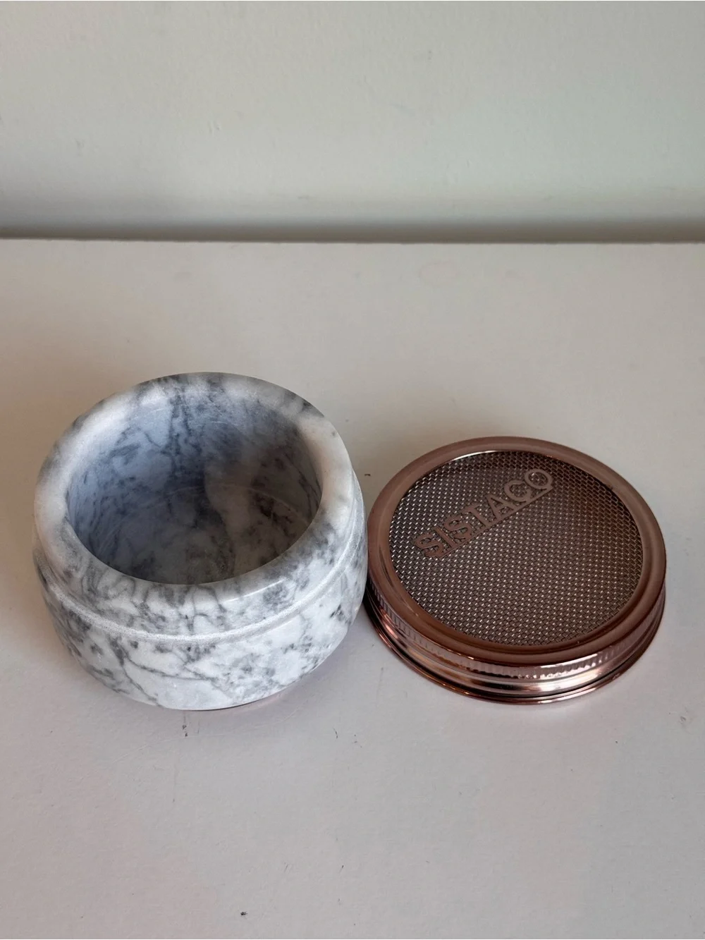 SISTACO Mineral Bond Marble Cosmetic Bag with Nail Kit